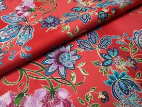 Printed Cotton Spandex Poplin / Printed Cotton Elastic Poplin for Dresses