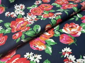 Printed Cotton Spandex Poplin