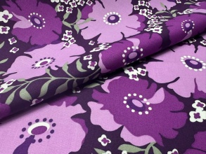 Printed Cotton Elastic Poplin for Women's Dresses