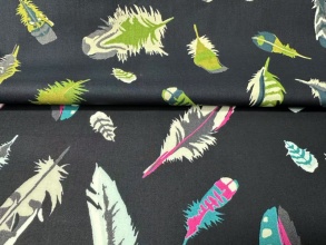 100%Cotton Poplin Feather Printing